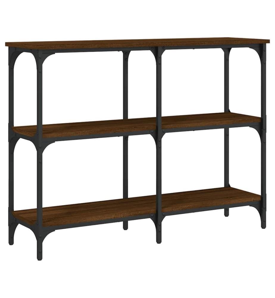 Table console chêne marron 100x29x75 cm bois d'ingénierie