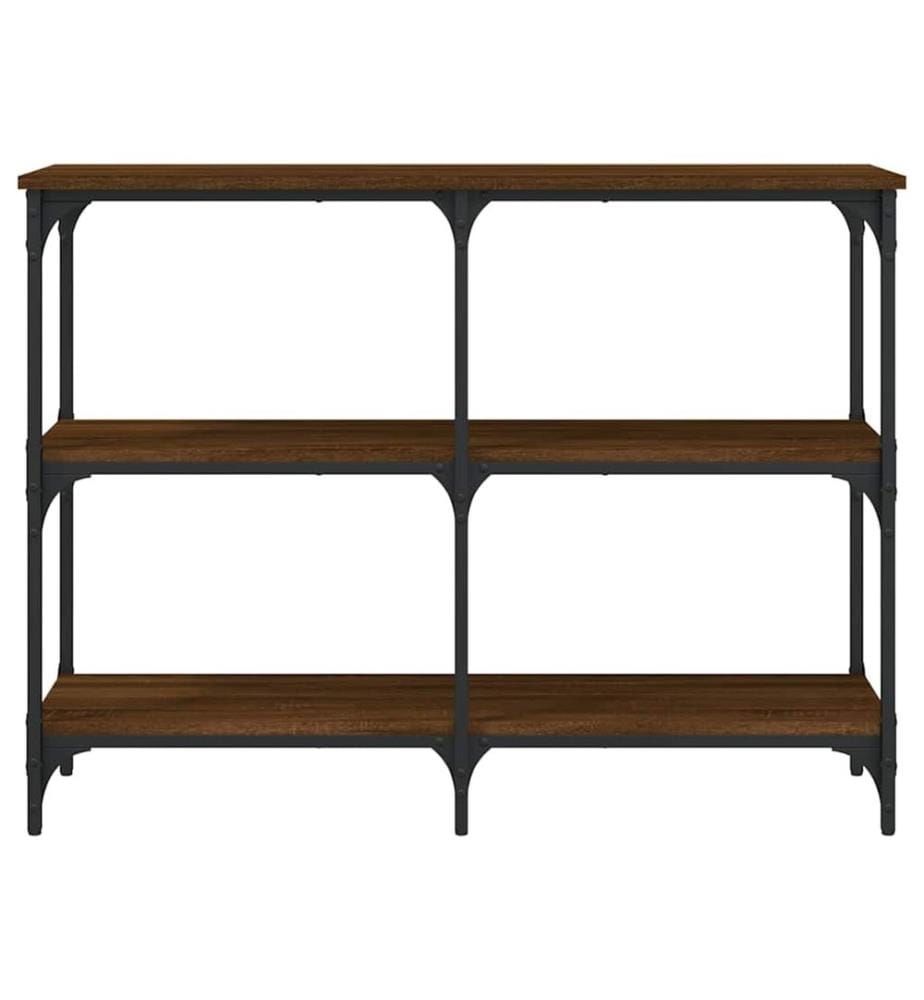 Table console chêne marron 100x29x75 cm bois d'ingénierie
