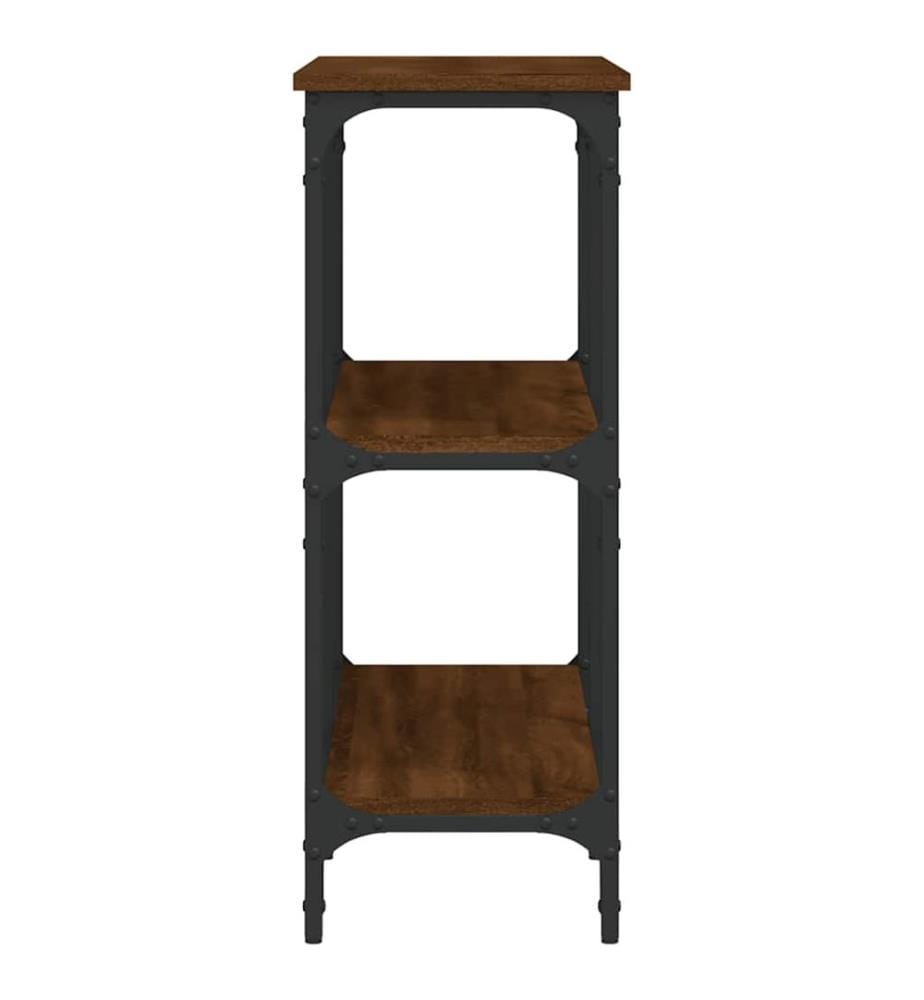 Table console chêne marron 100x29x75 cm bois d'ingénierie