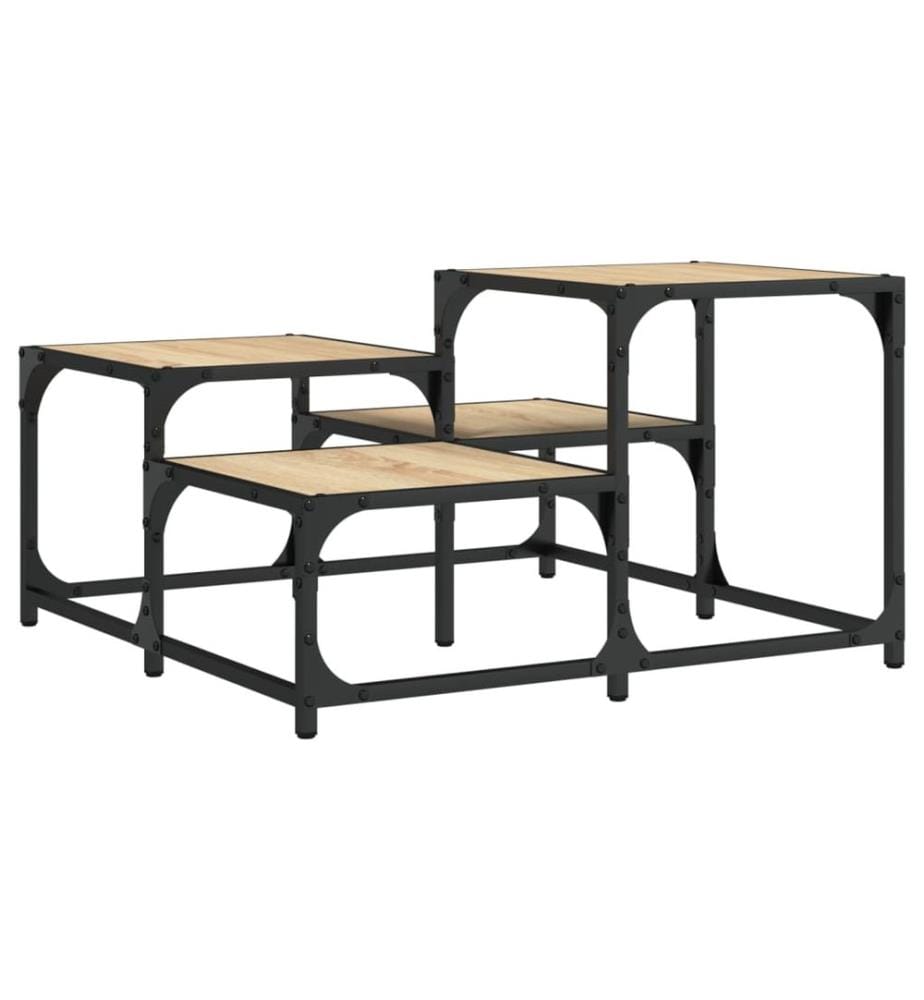 Table basse chêne sonoma 68x68x40 cm bois d'ingénierie