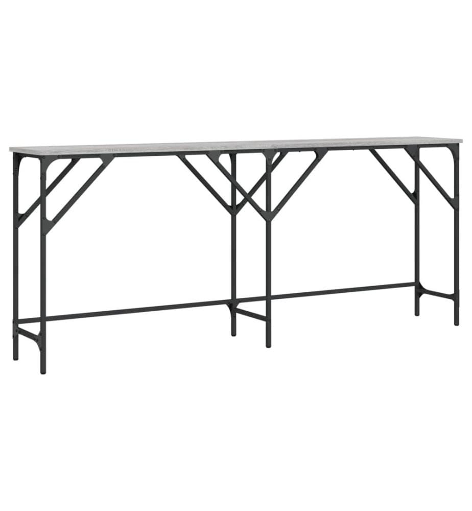 Table console sonoma gris 180x29x75 cm bois d'ingénierie
