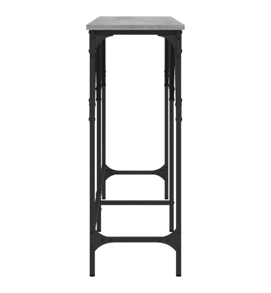 Table console sonoma gris 180x29x75 cm bois d'ingénierie