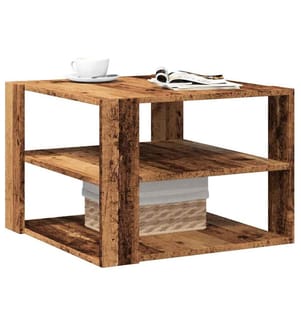 Table basse vieux bois 58x58x40 cm bois d'ingénierie