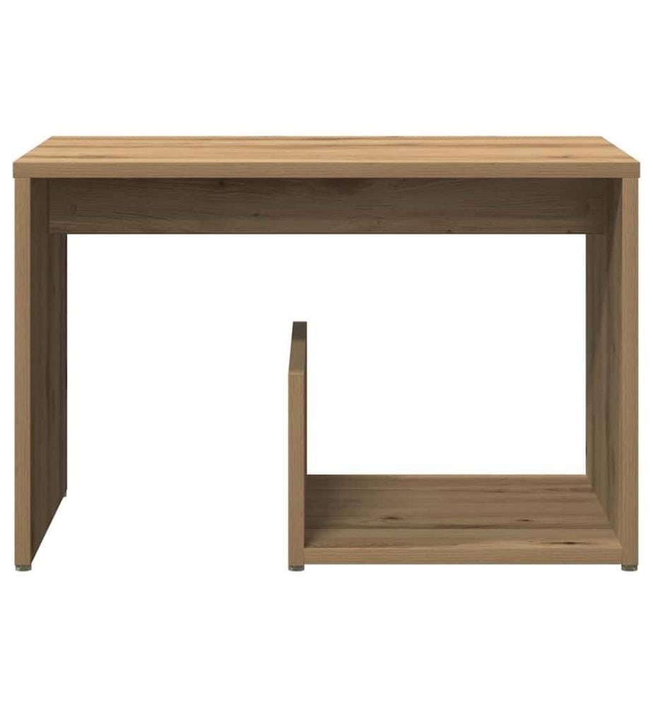 Table d'appoint chêne artisanal 59x36x38 cm bois d'ingénierie
