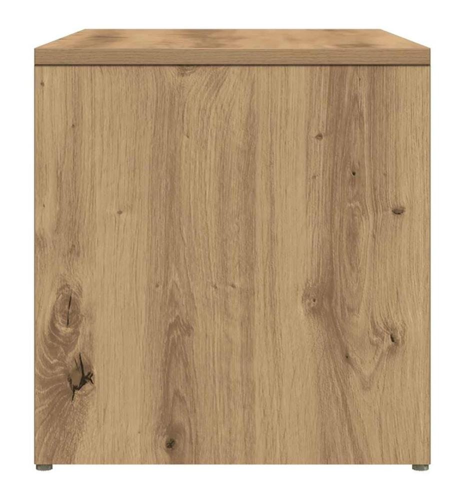 Table d'appoint chêne artisanal 59x36x38 cm bois d'ingénierie