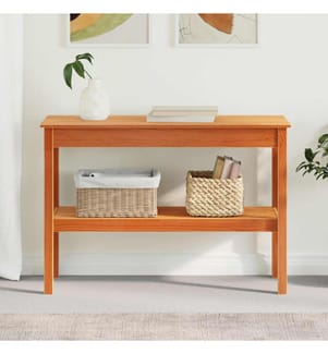 Table console Brun ciré 110 x 40 x 75 cm Pin massif