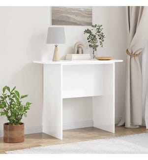 Table console Blanc brillant 93 x 40 x 75 cm Bois d'ingénierie