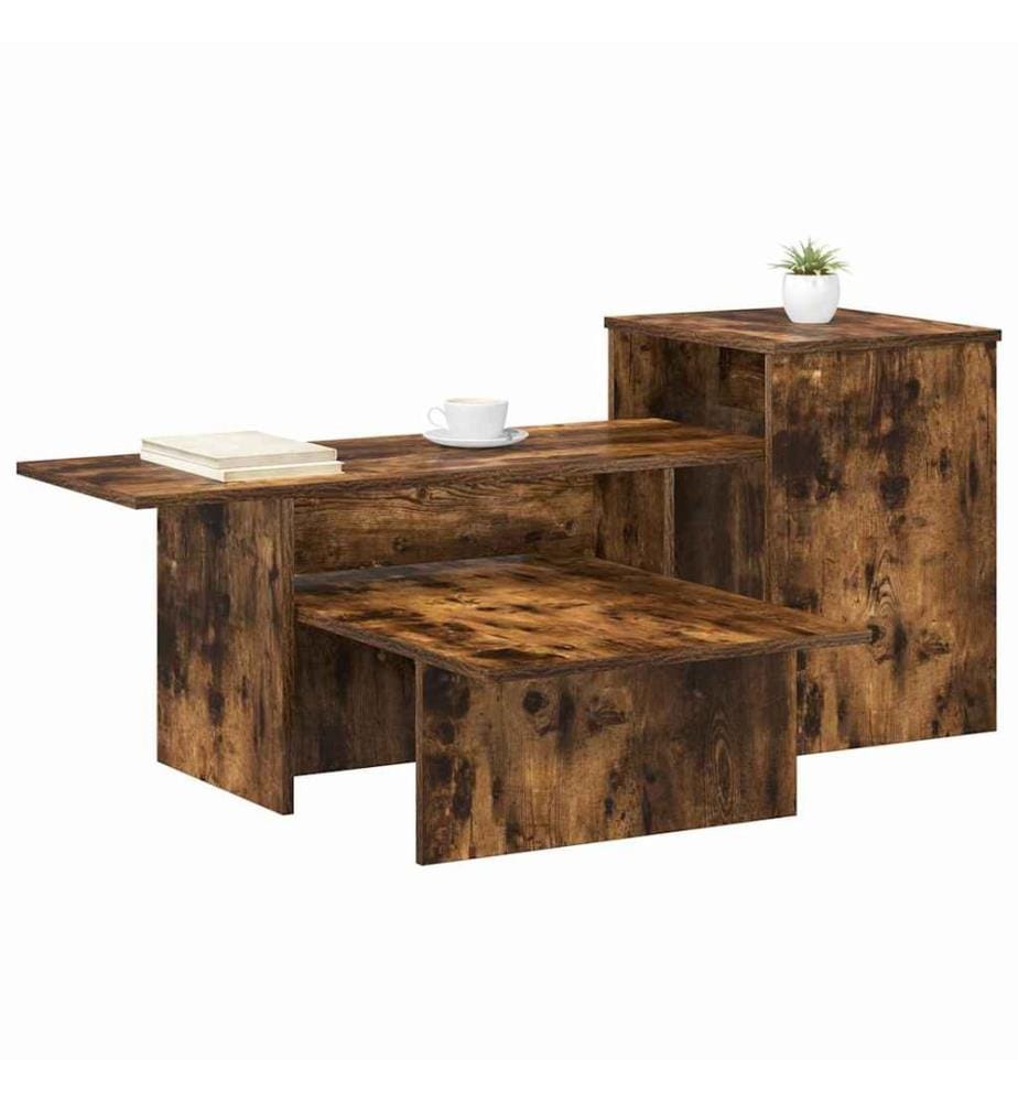 Table console Chêne fumé 91,5 x 35 x 38,5 cm Bois d'ingénierie