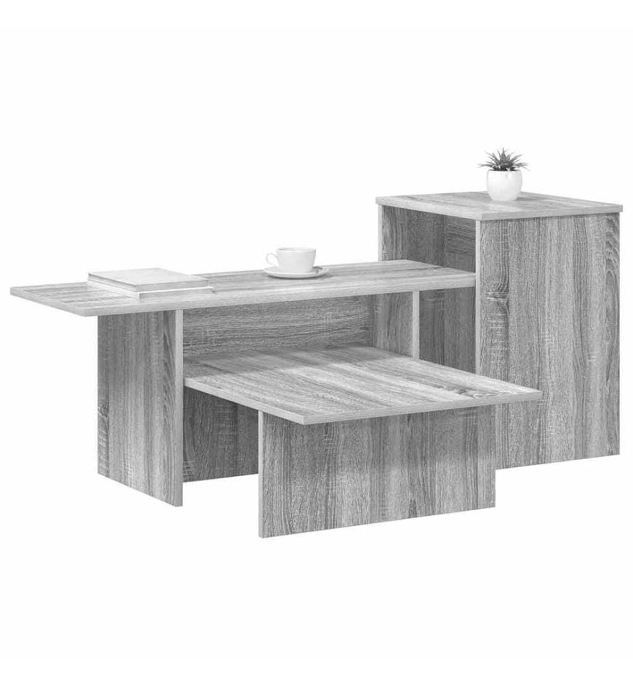 Table console Gris Sonoma 91,5 x 35 x 38,5 cm Bois d'ingénierie