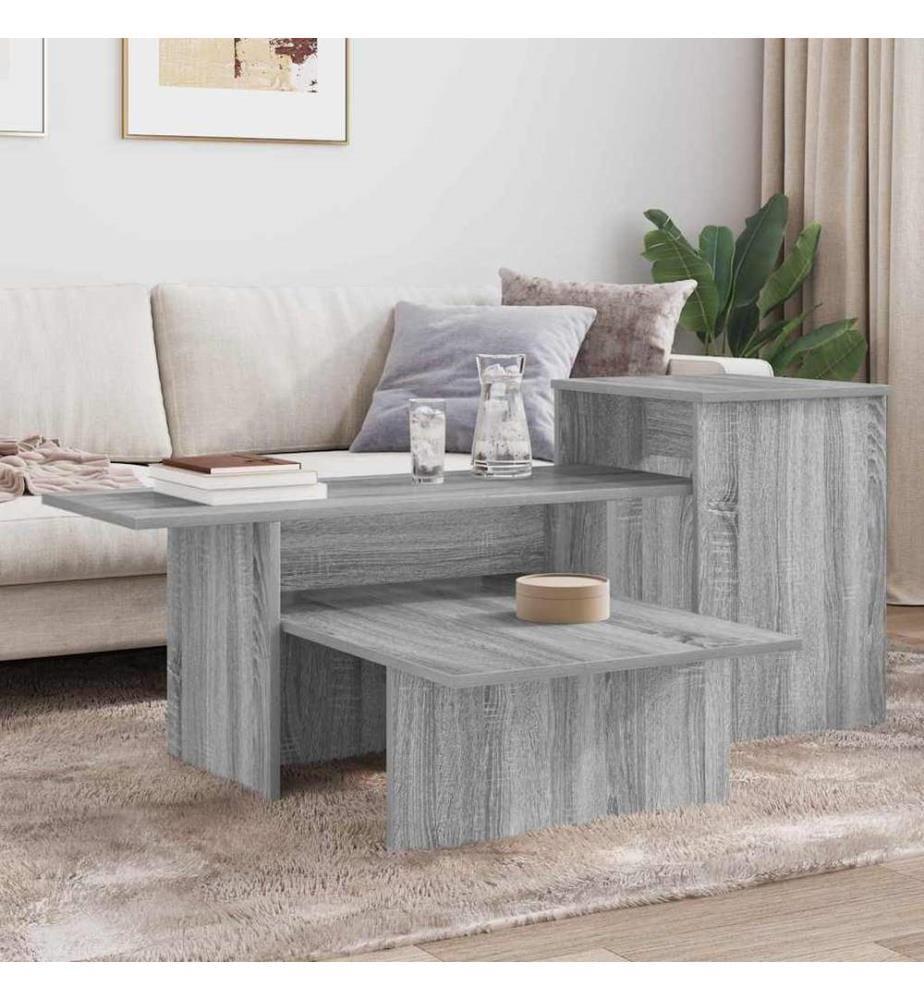 Table console Gris Sonoma 91,5 x 35 x 38,5 cm Bois d'ingénierie