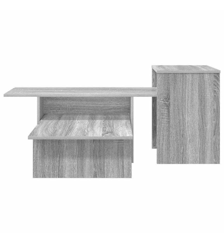 Table console Gris Sonoma 91,5 x 35 x 38,5 cm Bois d'ingénierie