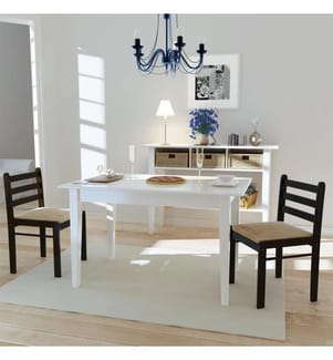 Chaises à manger lot de 2 marron hévéa solide et velours
