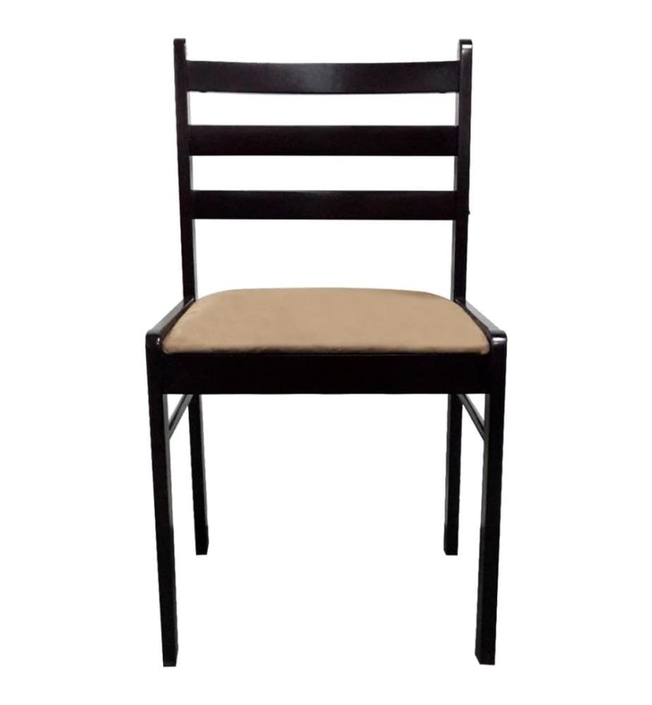 Chaises à manger lot de 2 marron hévéa solide et velours