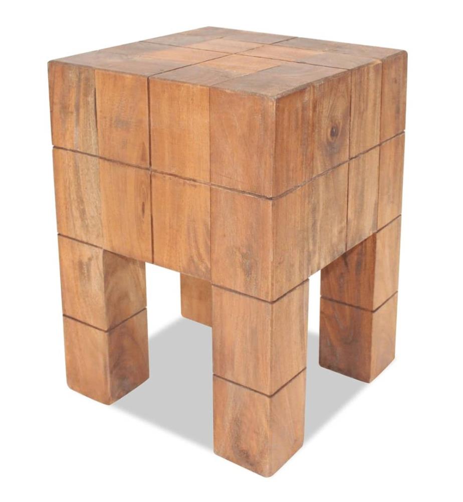 Tabouret bois d'acajou massif