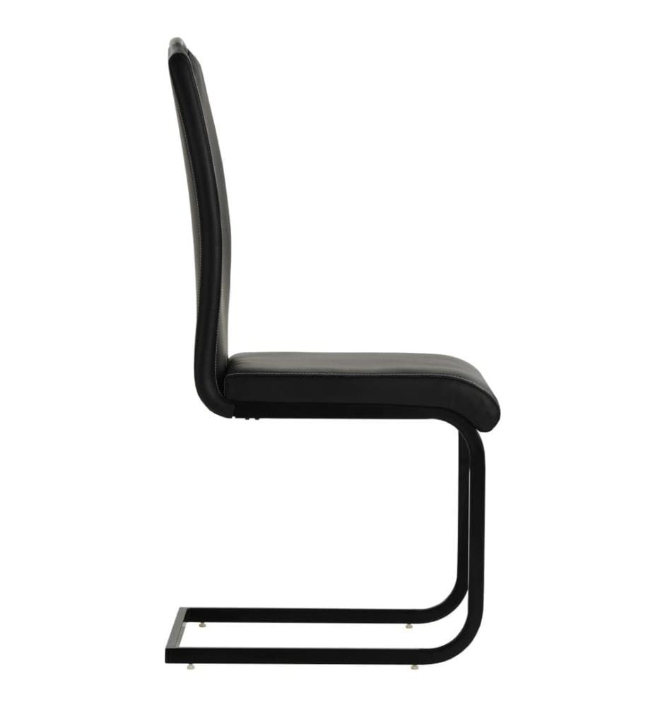 Freischwinger 2 Stk. Schwarz Kunstleder