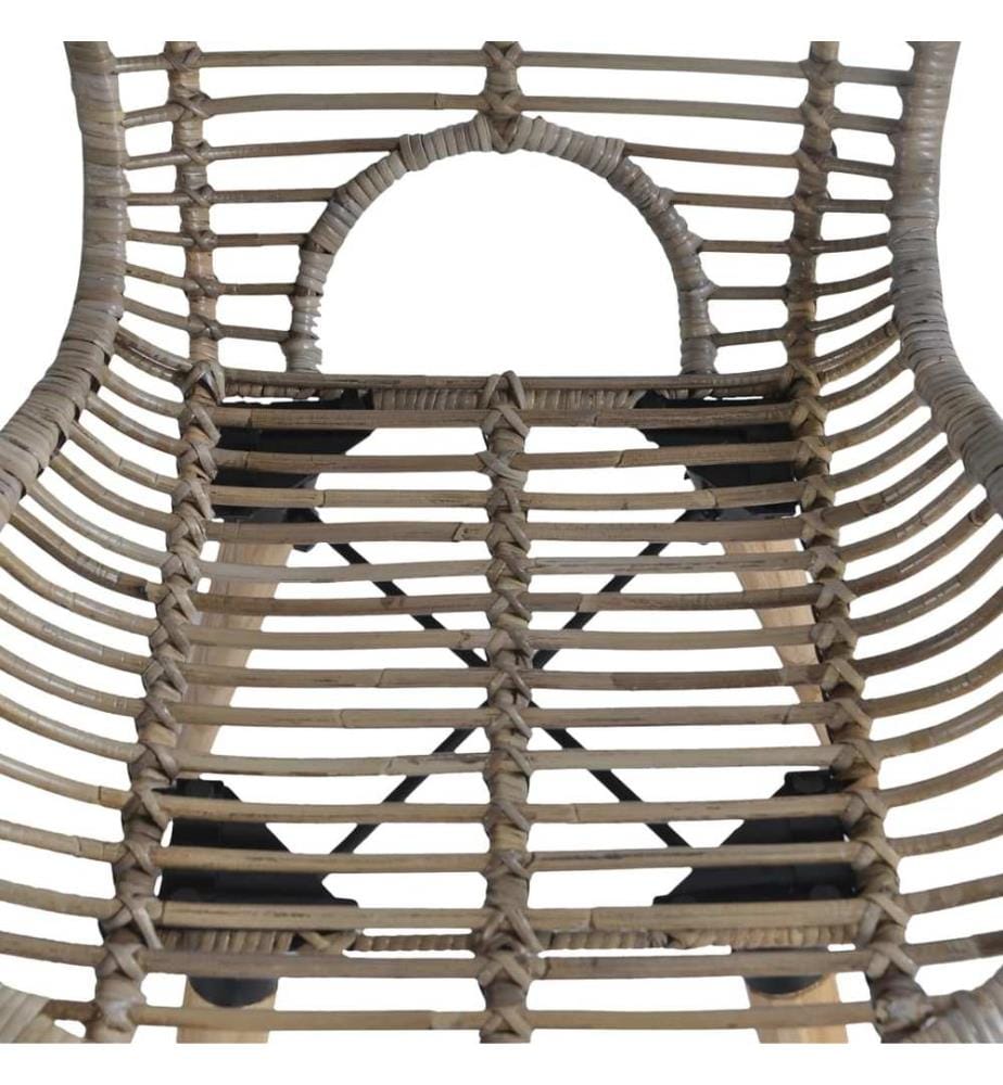 Esszimmerstühle 2 Stk. Braun Natürliches Rattan