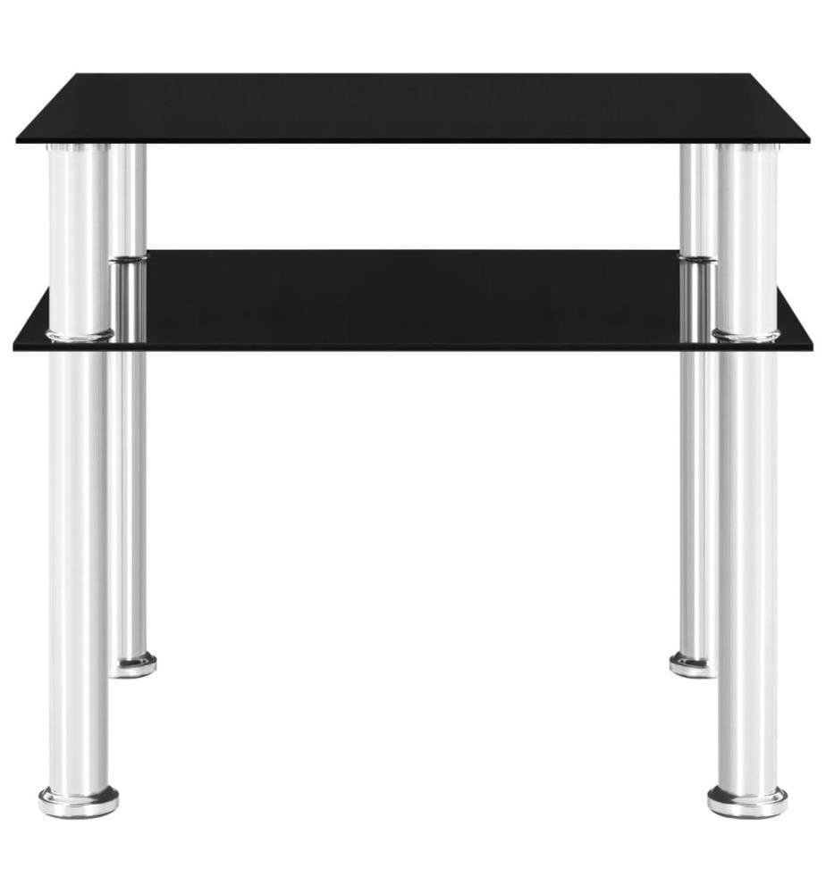 Table d'appoint Noir 45x50x45 cm Verre trempé
