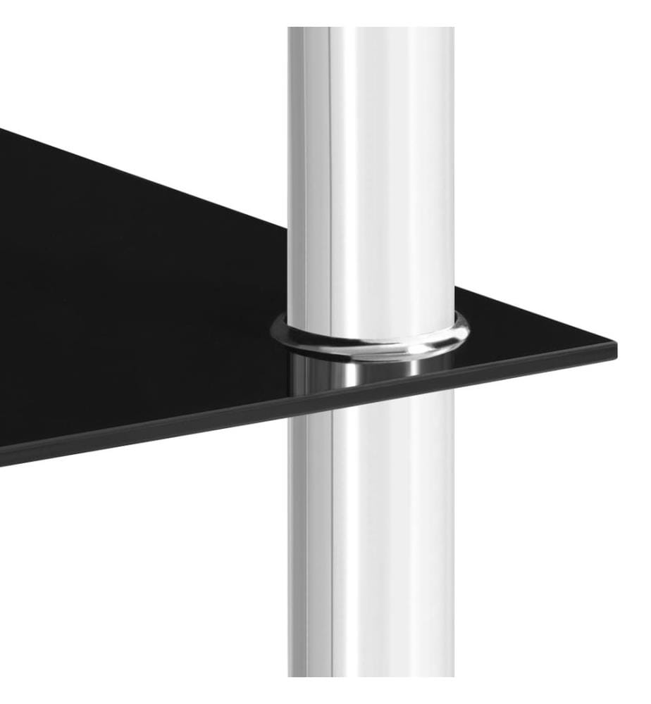 Table d'appoint Noir 45x50x45 cm Verre trempé