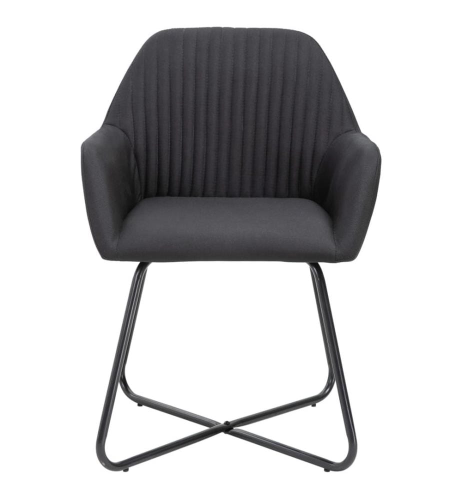 Esszimmerstühle 2 Stk. Schwarz Stoff