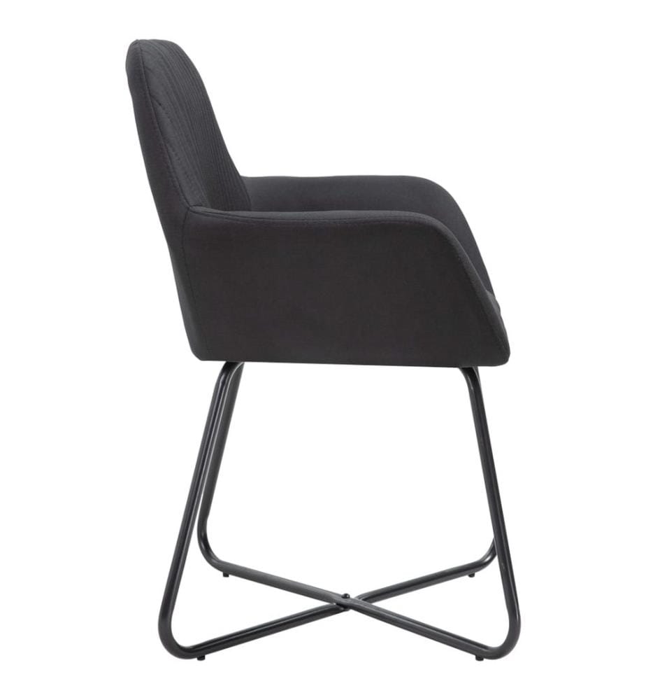Esszimmerstühle 2 Stk. Schwarz Stoff