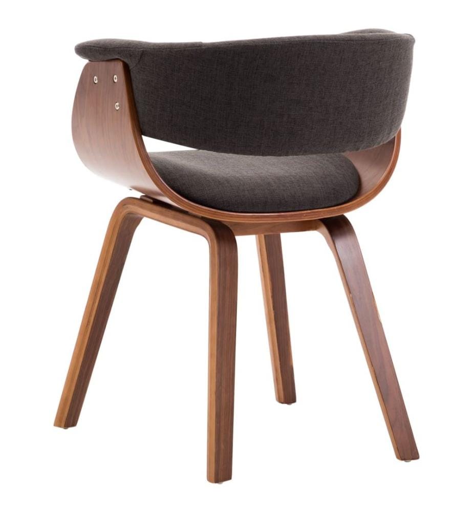 Chaise à manger Gris Bois courbé et tissu