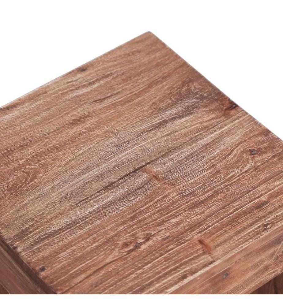 Table basse 30x30x30 cm bois d'acajou massif