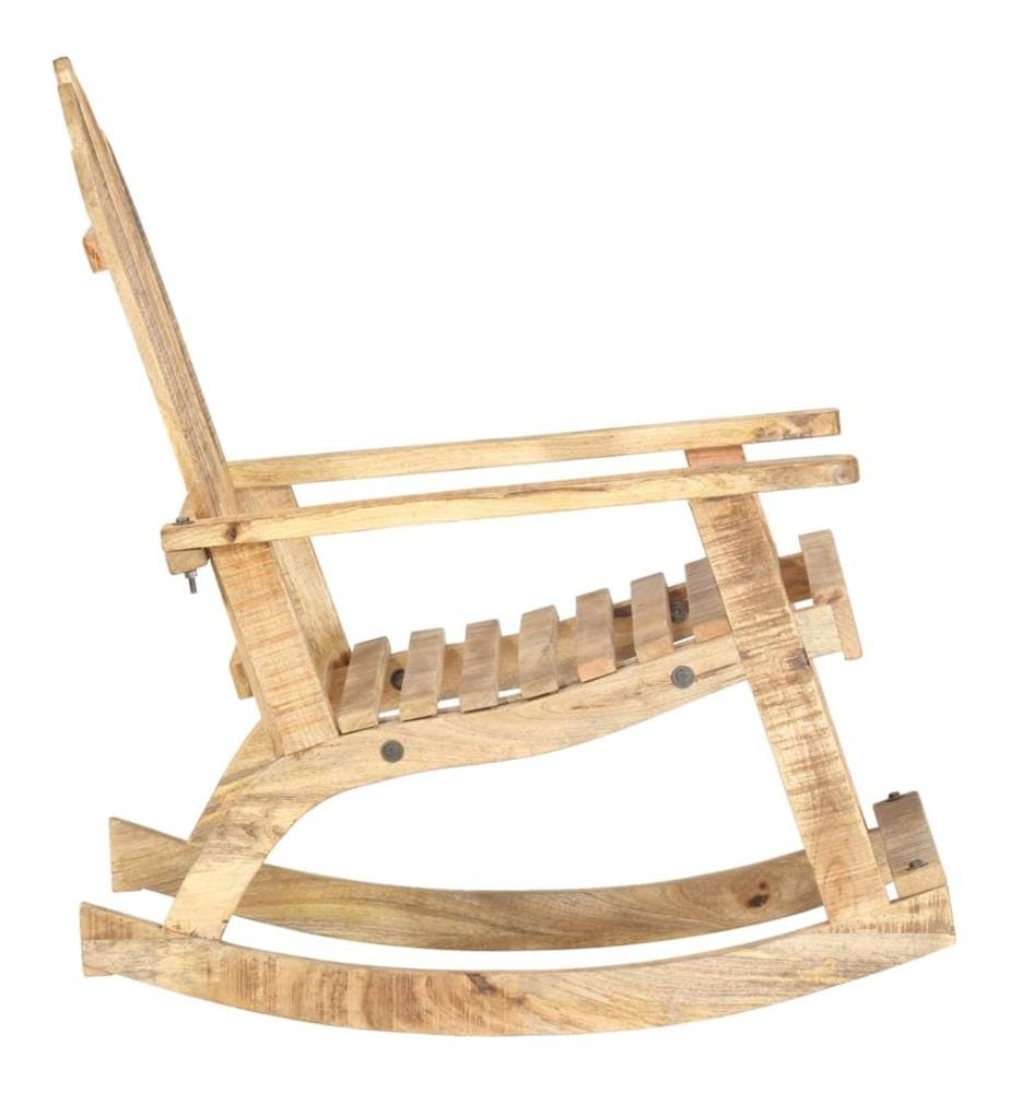 Chaise à bascule de jardin Bois de manguier solide