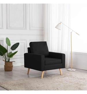 Fauteuil Noir Tissu