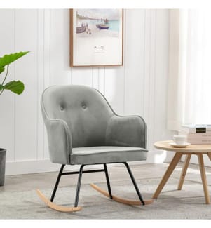 Chaise à bascule Gris Velours