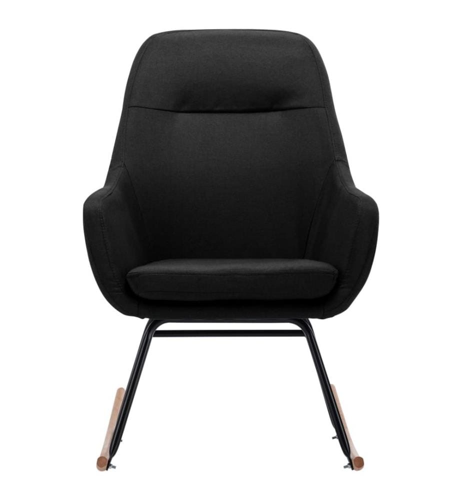 Chaise à bascule Noir Tissu