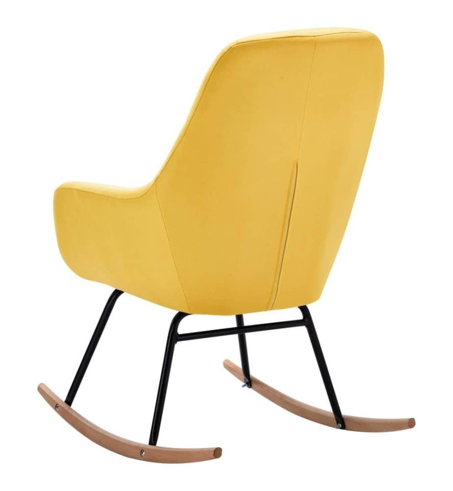 Chaise à bascule Jaune moutarde Tissu