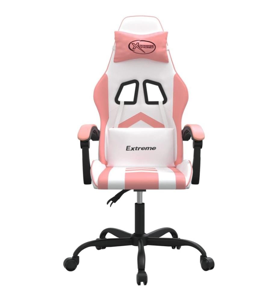 Chaise de jeu Blanc et rose Similicuir