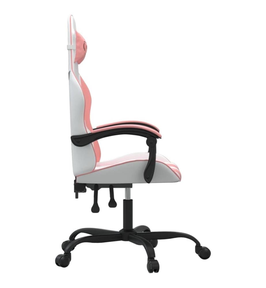 Chaise de jeu Blanc et rose Similicuir