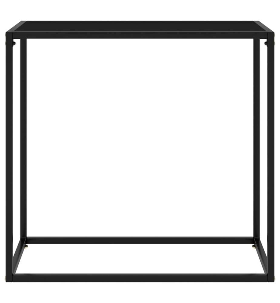 Table console Noir 80x35x75 cm Verre trempé