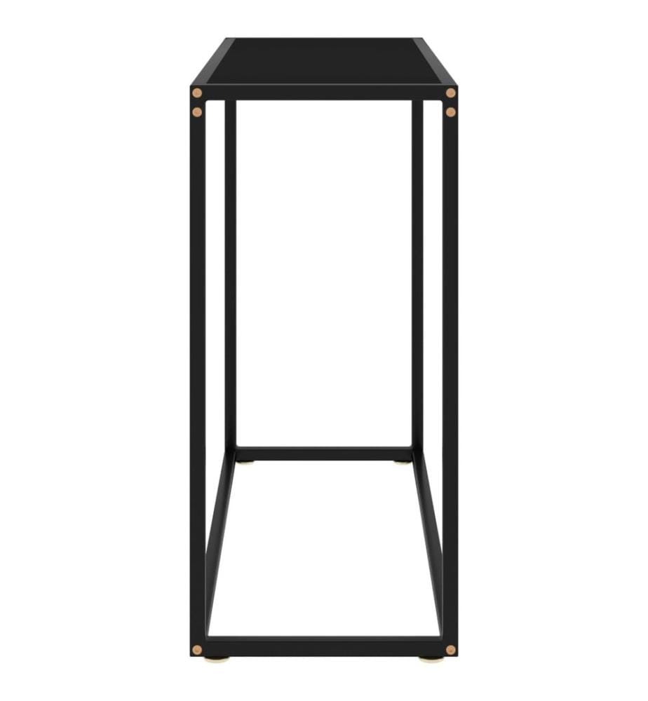 Table console Noir 80x35x75 cm Verre trempé