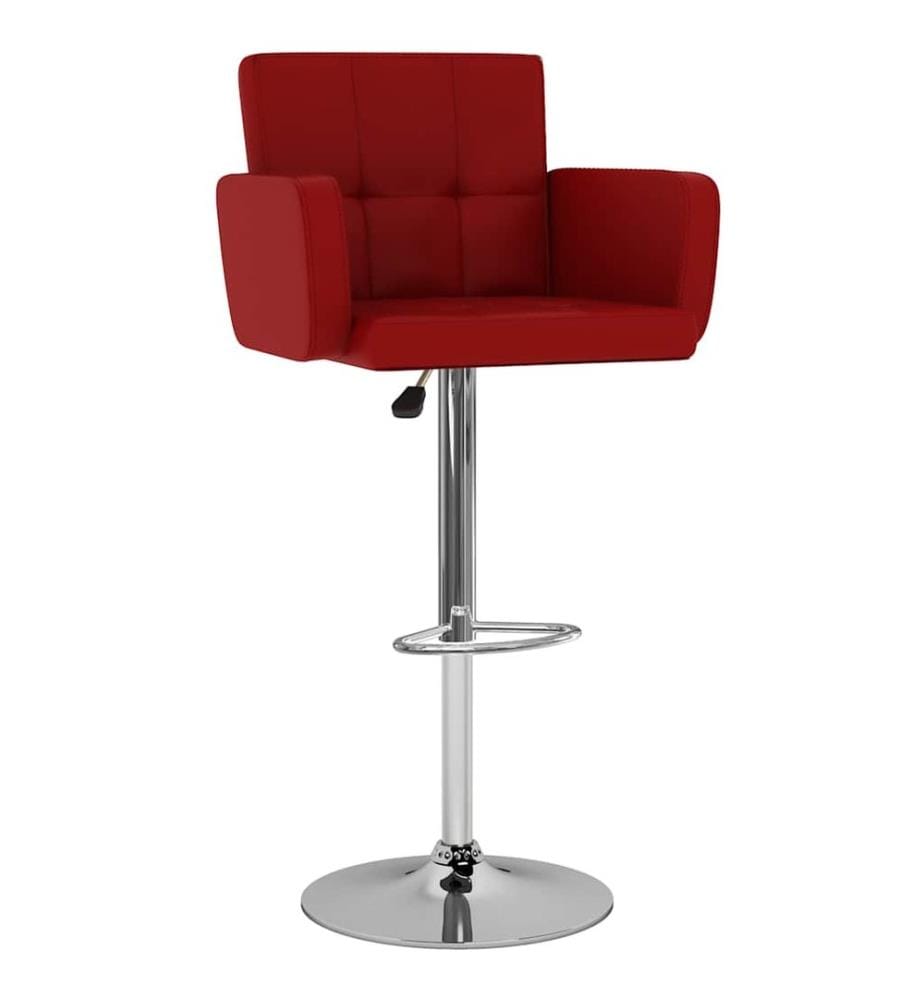 Barhocker 2 Stk. Weinrot Kunstleder