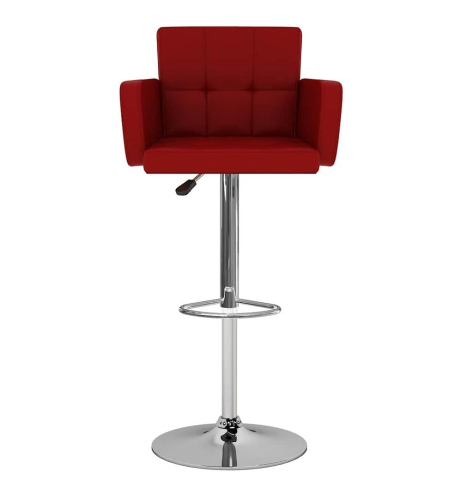 Barhocker 2 Stk. Weinrot Kunstleder