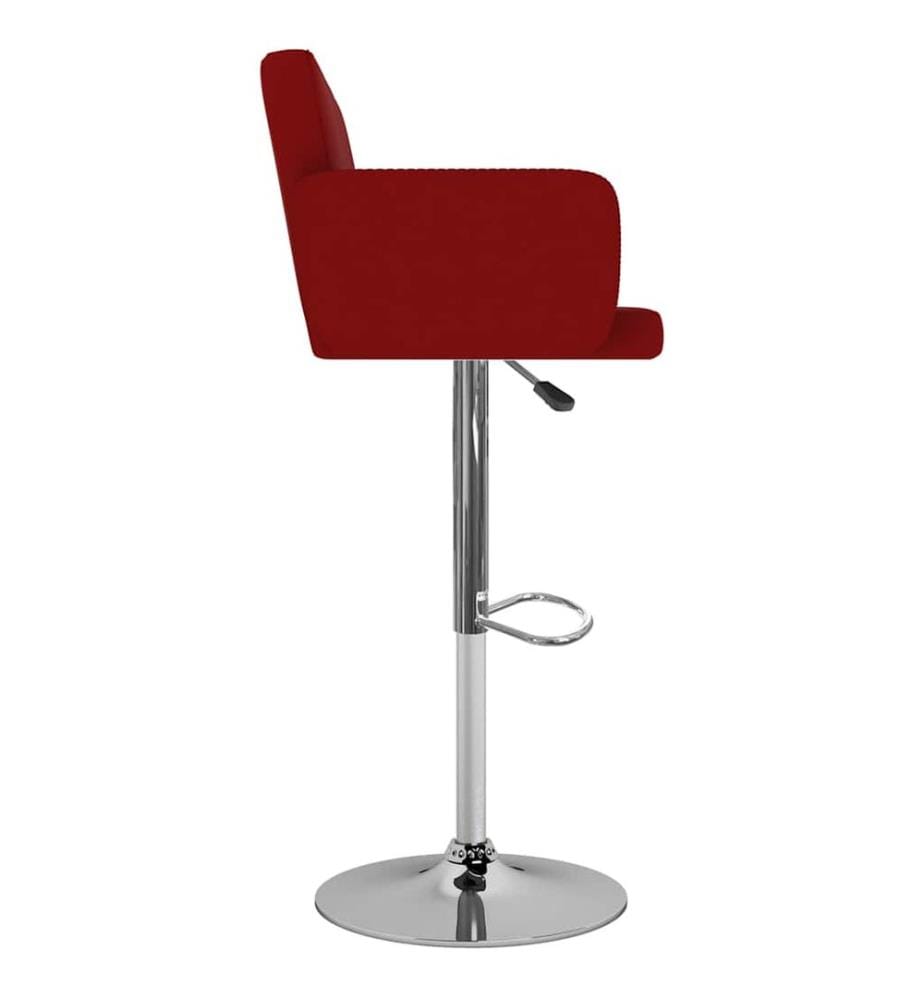 Barhocker 2 Stk. Weinrot Kunstleder