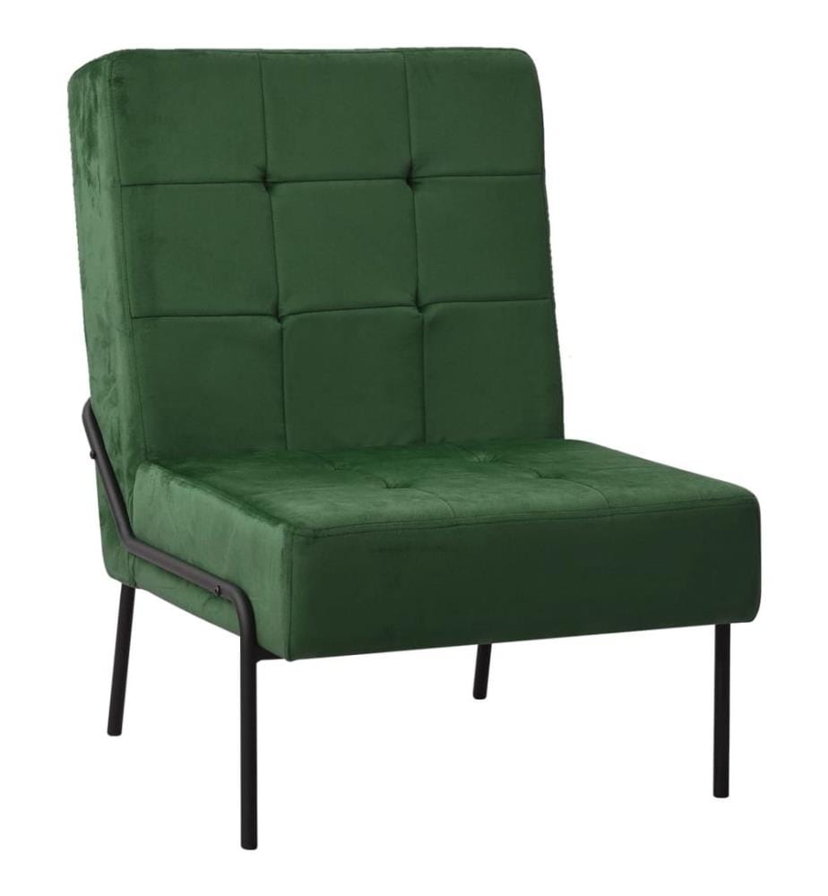 Chaise de relaxation 65x79x87 cm Vert foncé Velours