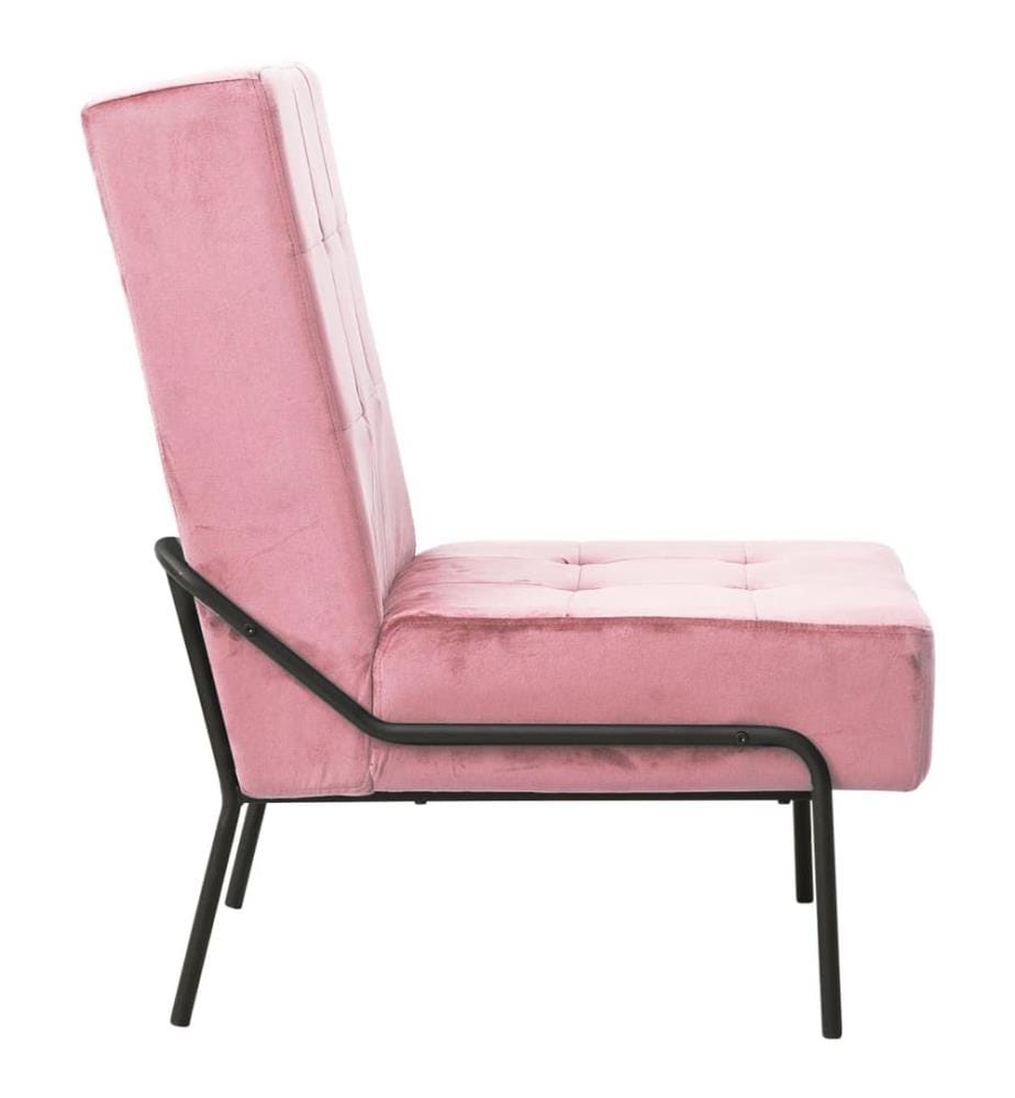 Chaise de relaxation 65x79x87 cm Rose Velours