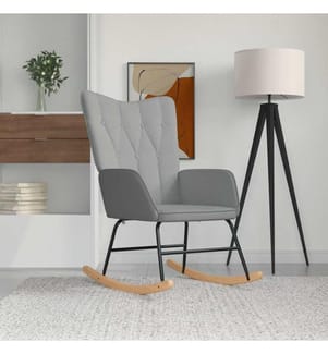 Chaise à bascule Gris clair Tissu