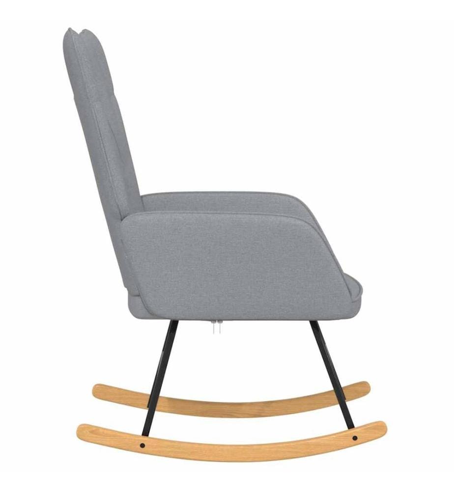 Chaise à bascule Gris clair Tissu