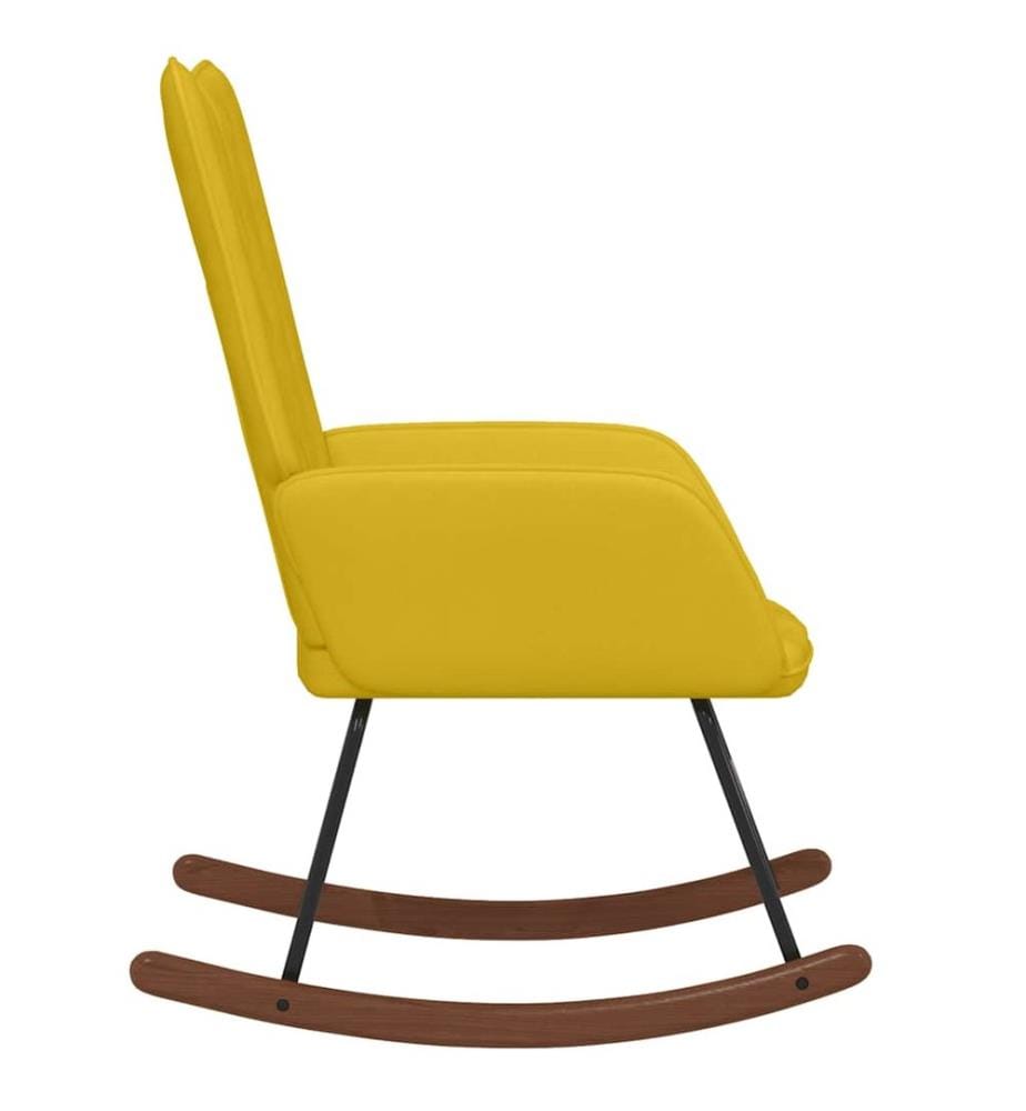 Chaise à bascule Jaune moutarde Velours