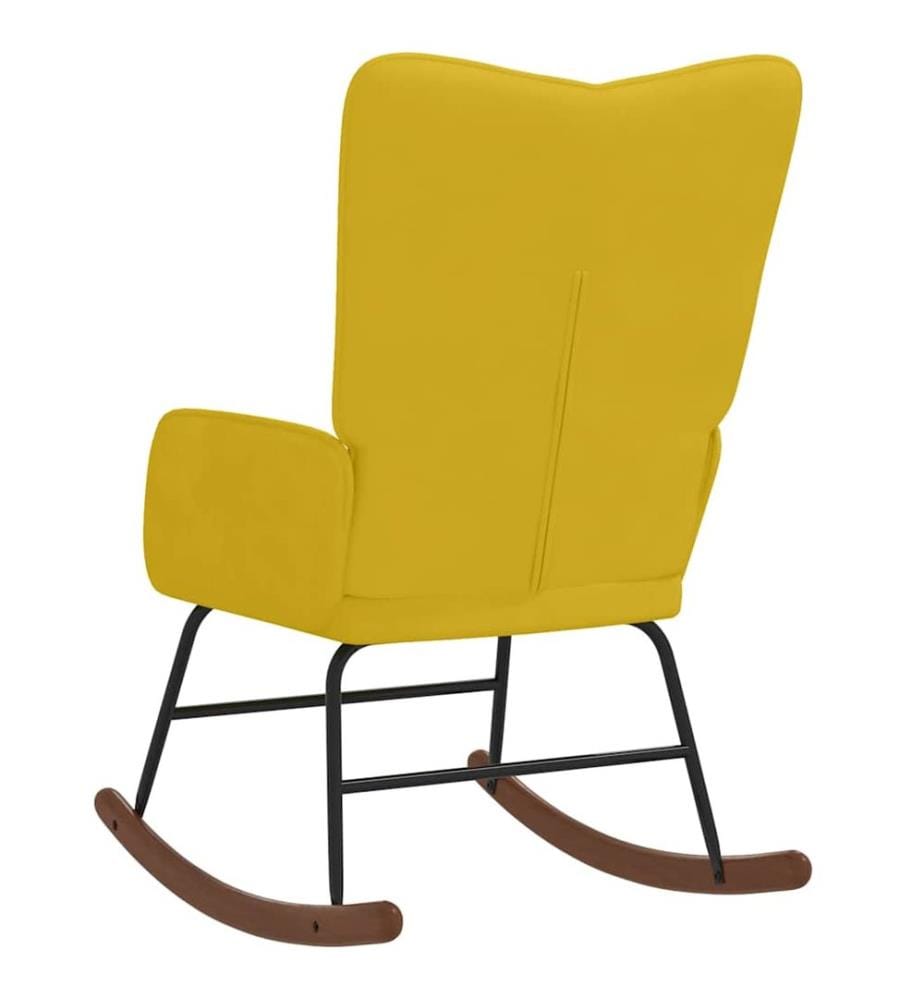 Chaise à bascule Jaune moutarde Velours