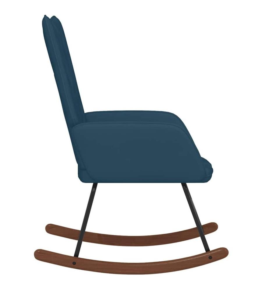 Schaukelstuhl Blau Samt