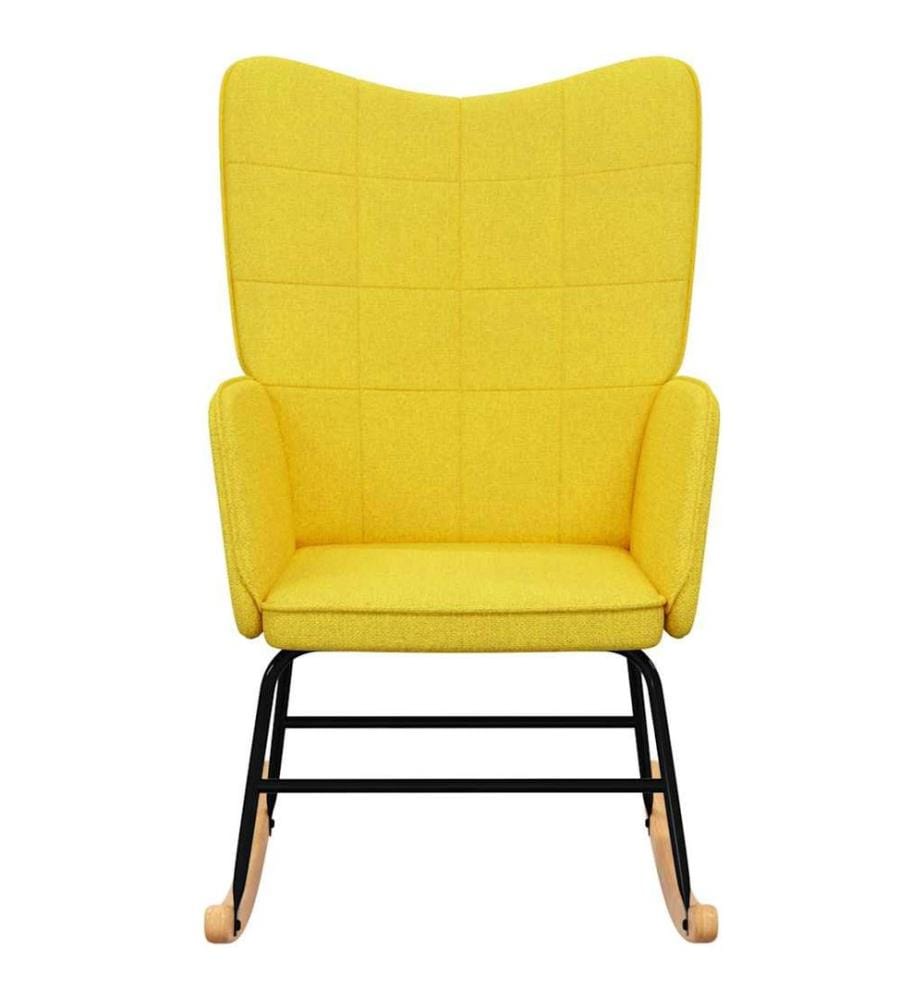 Chaise à bascule Jaune moutarde Tissu