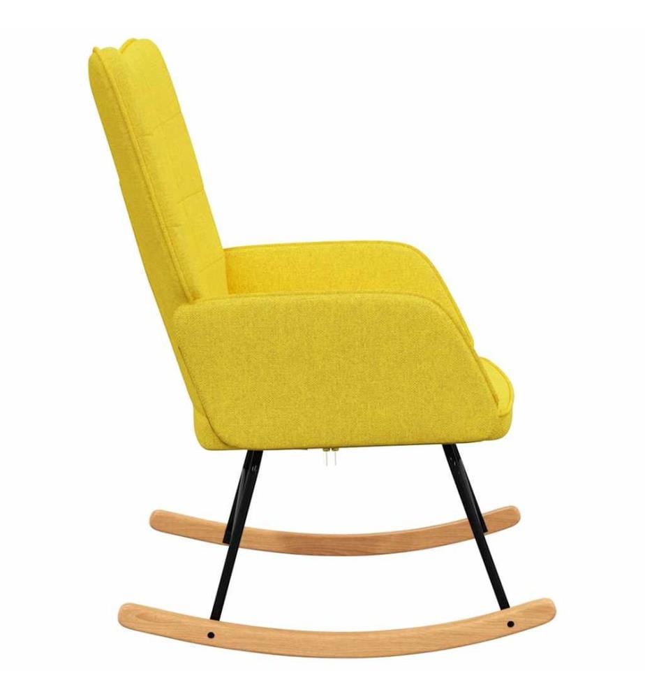 Chaise à bascule Jaune moutarde Tissu