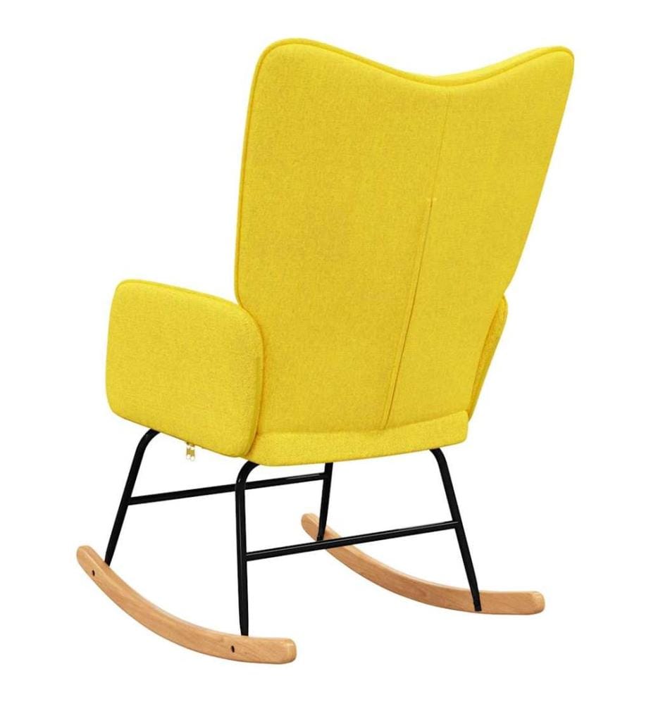 Chaise à bascule Jaune moutarde Tissu
