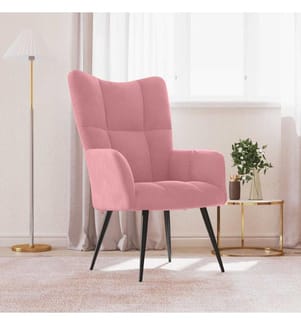 Chaise de relaxation Rose Velours