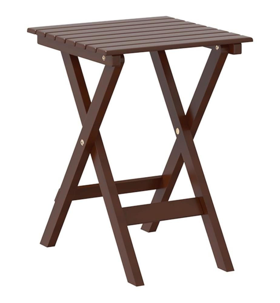 Chaise à bascule avec table pliable marron bois massif peuplier
